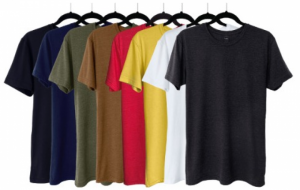 PLAYERA TRIBLEND CUELLO REDONDO CABALLERO BLANCO 50/25/25 POLIESTER/ALGODÓN/RAYON S-M-L-XL